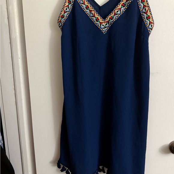 Cupshe Blue Swim Coverup with Decorative Trim - Picture 5 of 9